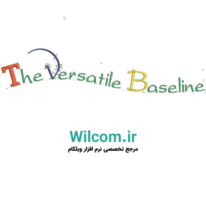 خط پایه (Baseline) در حروف نگاری گلدوزی
