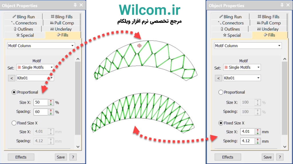 آموزش کامل ایجاد خط موتیف در گلدوزی دیجیتال Wilcom