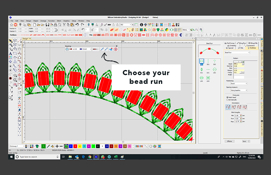 Step by step digital embroidery beading tutorial Step by step digital embroidery beading tutorial