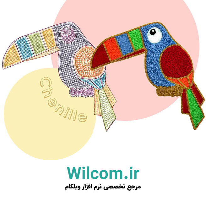 گلدوزی سنتی چنیل Traditional Chenille Embroidery Wilcom