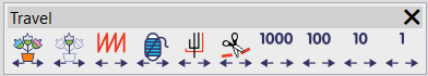 ابزار Travel Toolbar در نرم افزار Wilcom ویلکام